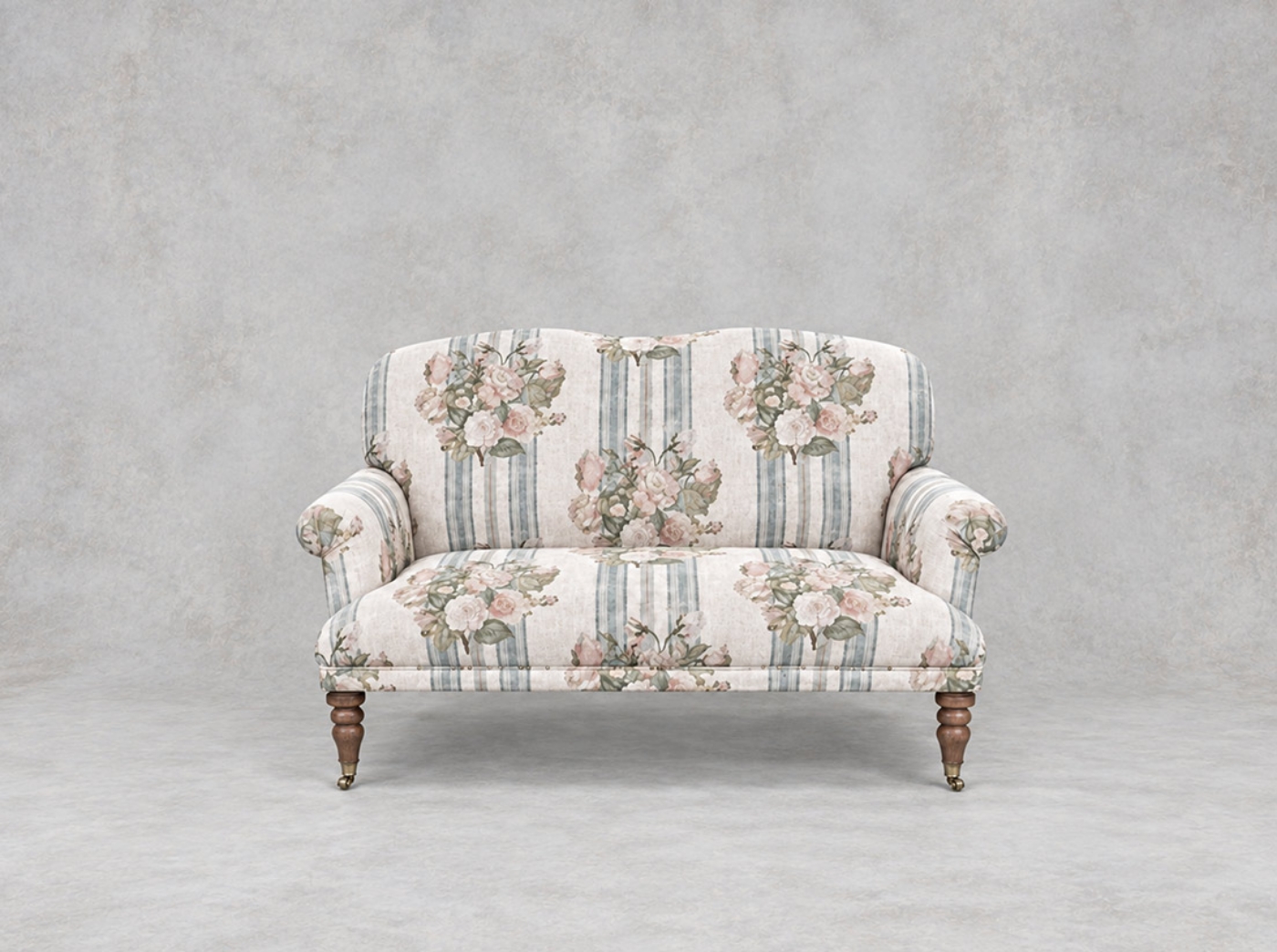 Outlet West Sussex; Midhurst 2 seater sofa in RHS Etta's Bouquet Alba Arctic