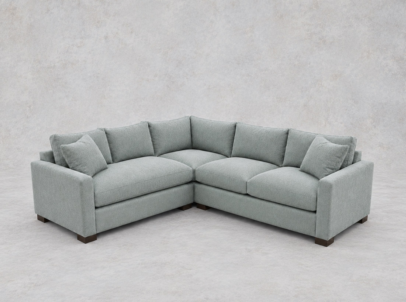 Outlet Leeds: Greenwich medium corner group RHF in Stockwell Velvet Petrol and Lagoon