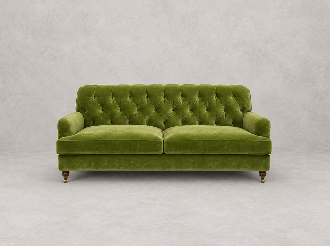 Outlet Leeds: Chiddingfold 3 seater sofa in Andrew Martin Mossop Velvet Moss