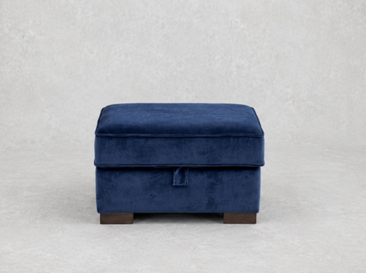 Outlet Manchester: Wadenhoe storage footstool in Linwood Omega Velvet  Atlantis