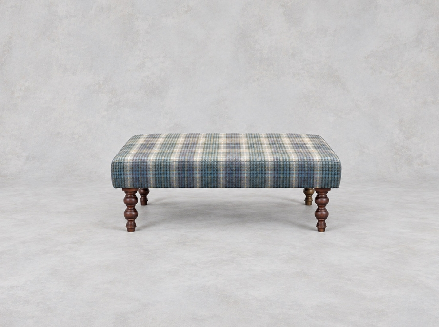Outlet West Sussex: Porthallow footstool in Byron Wool Plaid