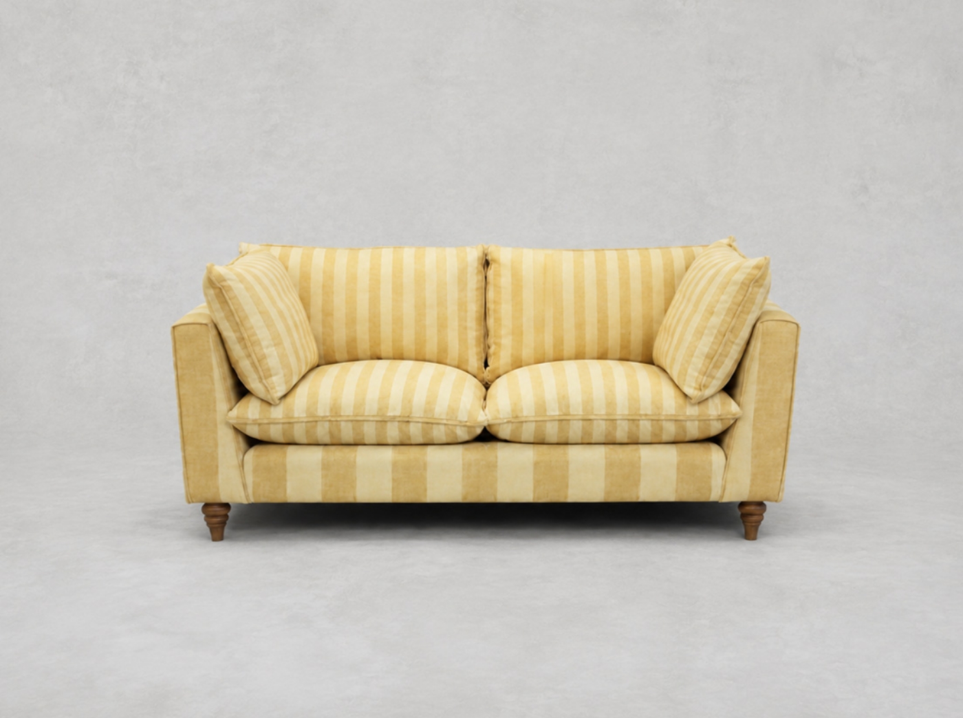 Outlet Chelsea: Aysgarth 3 Seater Sofa Furrow Stripe Broad Sunflower