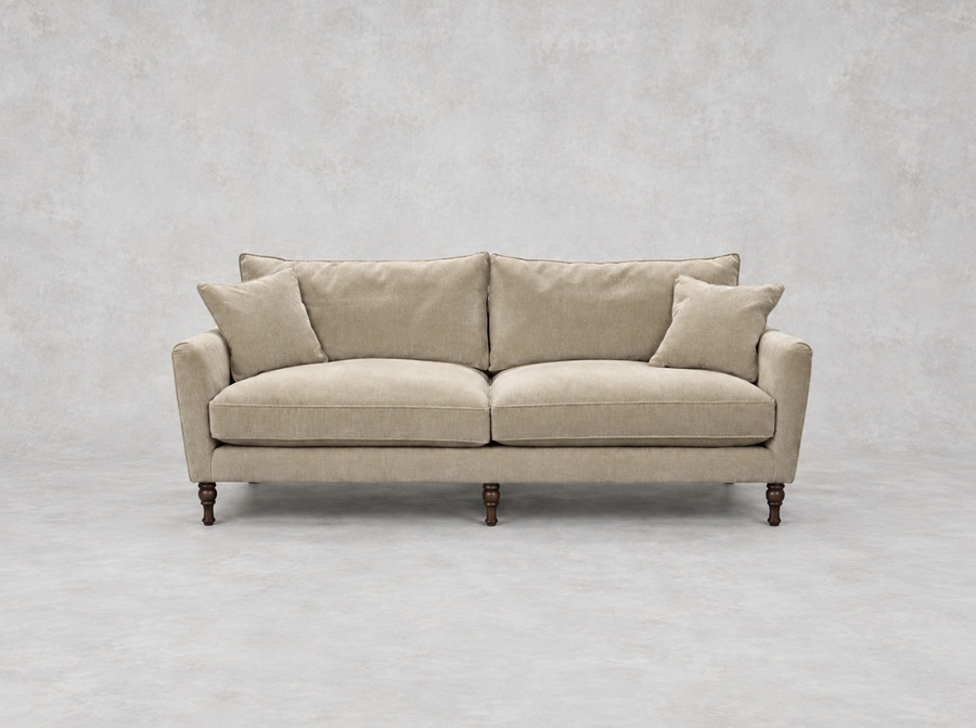 Outlet West Sussex: Brunel 4 seater sofa in Warwick Manolo Velvet Malt