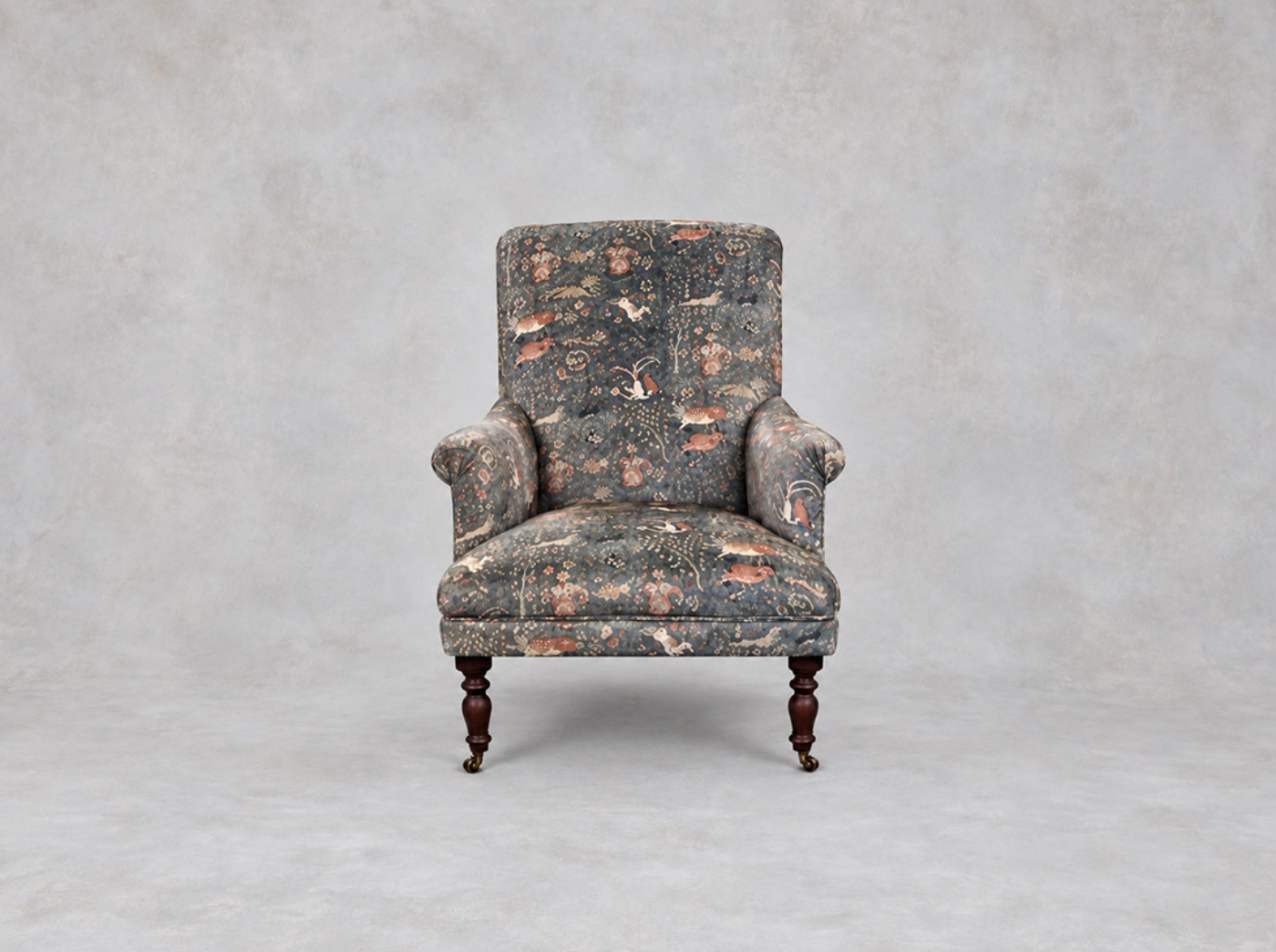 Outlet West Sussex: Snape chair in V&A Threads Of India Opulent Velvets Slate
