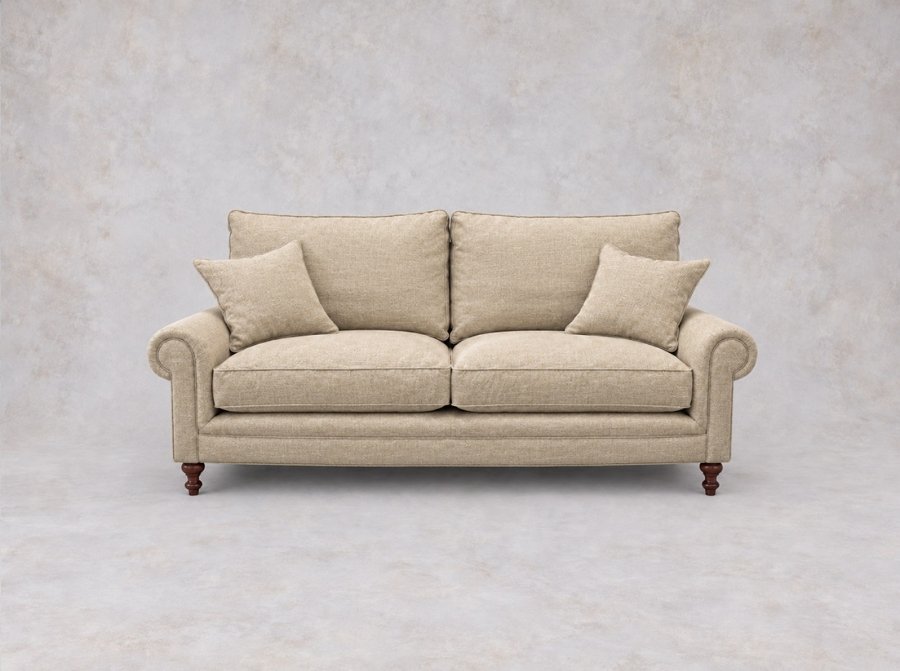 Outlet West Sussex: Upperton 4 seater sofa loose cover in Whernside Herringbone Yellow