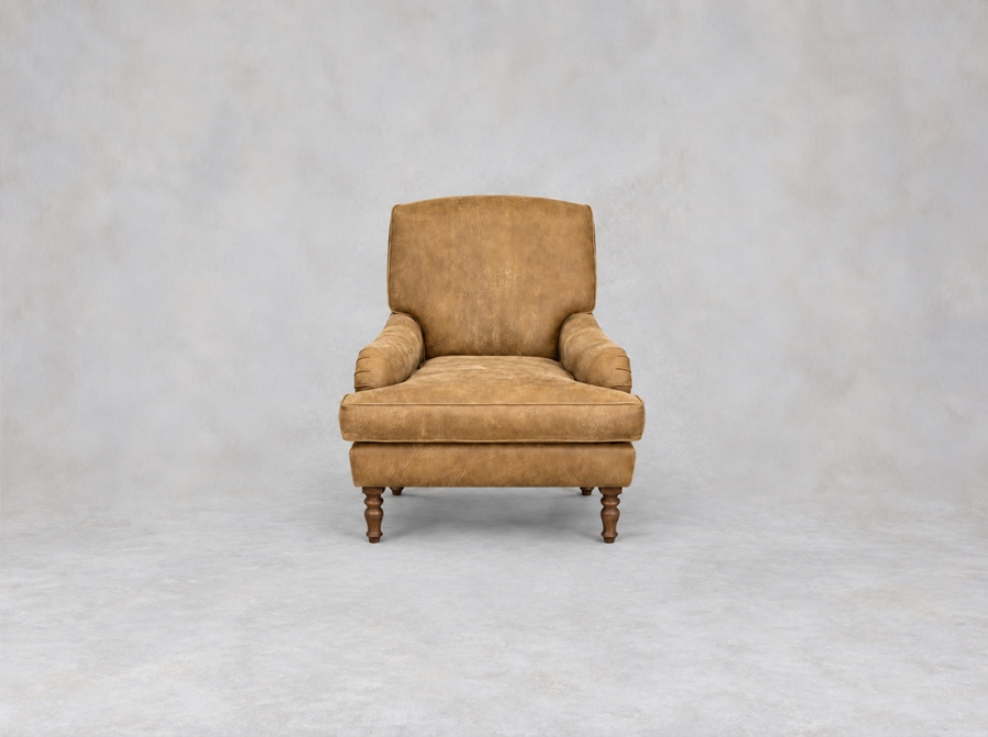 Outlet Battersea: Lyndhurst chair in Crest Leather Brunel Tan