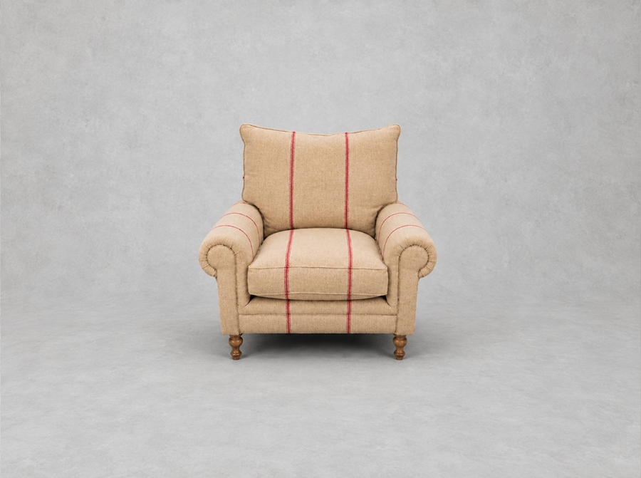 Outlet Salisbury: Aldingbourne chair in Grain Sack Linen Red