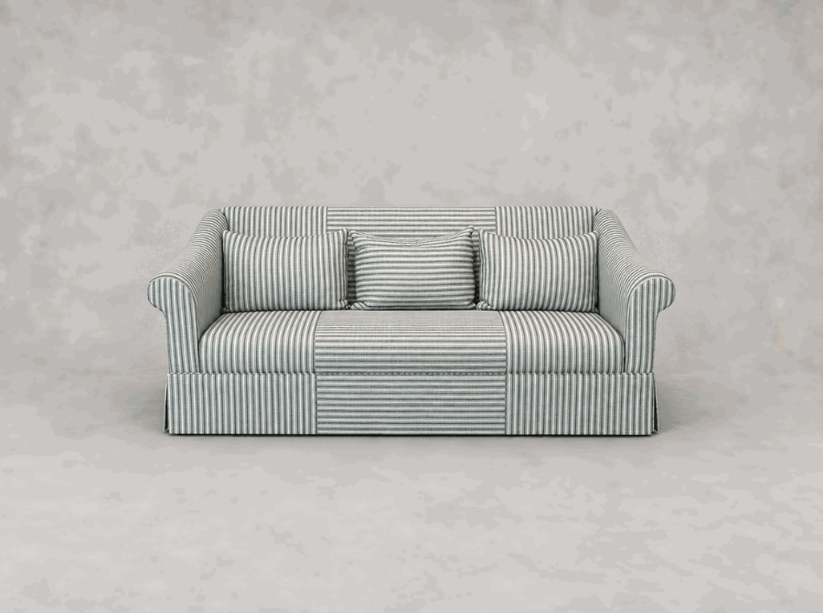 Outlet Nottingham: Turnberry 3 seater sofa in Stockport Stripe Hunter