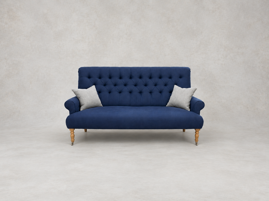 Outlet West Sussex: Chelsham 3 seater sofa in Romo Linara Indigo
