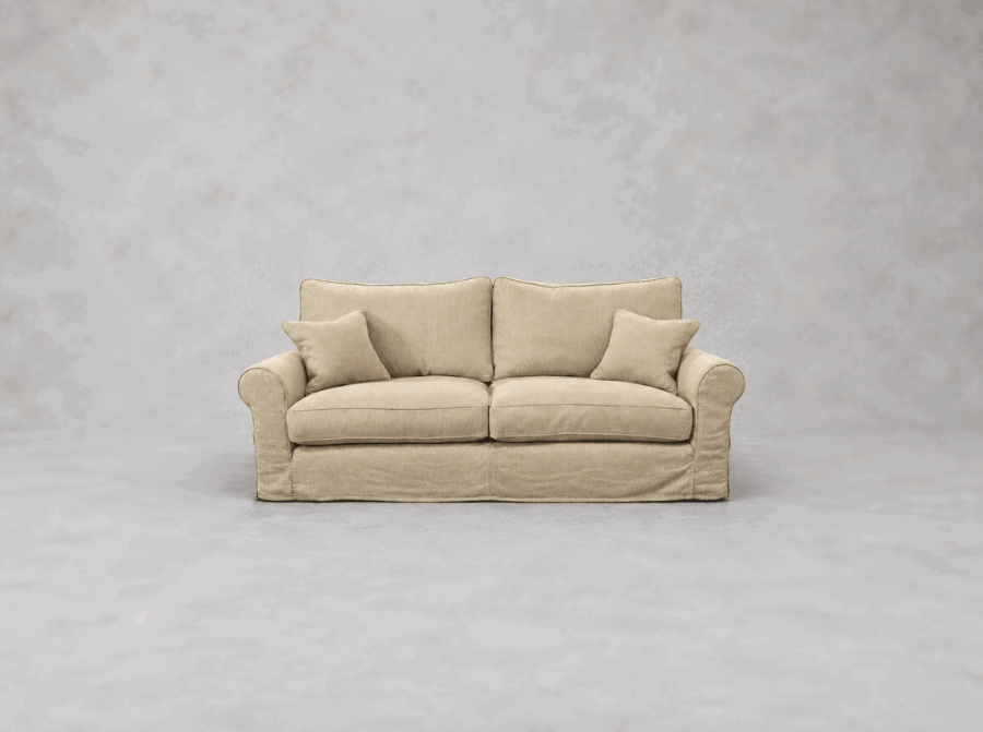 Outlet West Sussex: Upperton 4 seater sofa loose cover in Whernside Herringbone Yellow