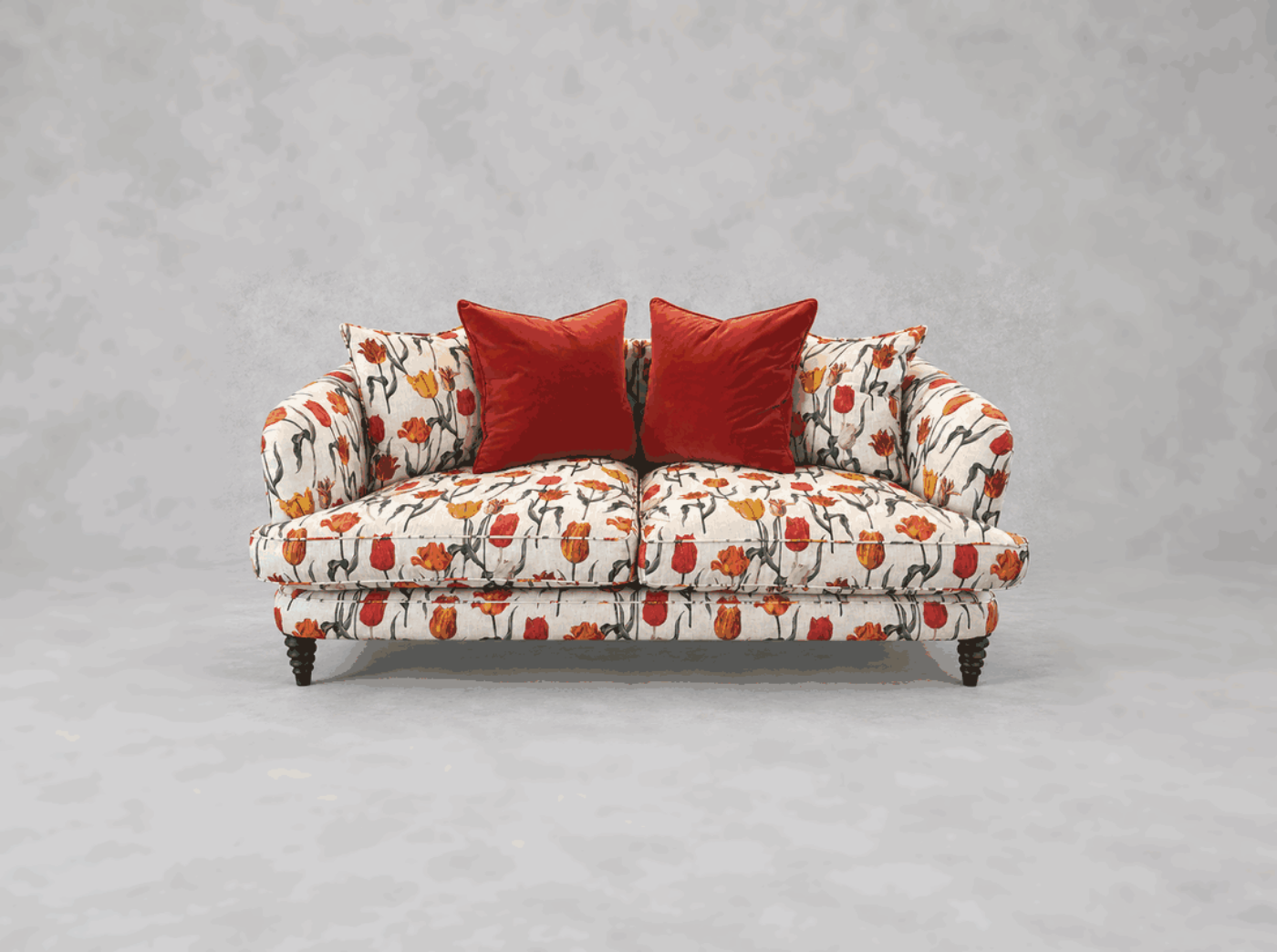 Helmsley 3 seater sofa in RHS Botanicals Pieter Van Kouwenhoorn Tulips Natural