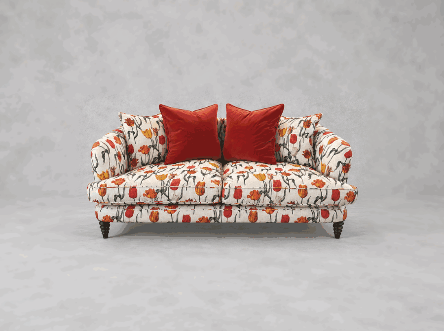 Helmsley 3 seater sofa in RHS Botanicals Pieter Van Kouwenhoorn Tulips Natural