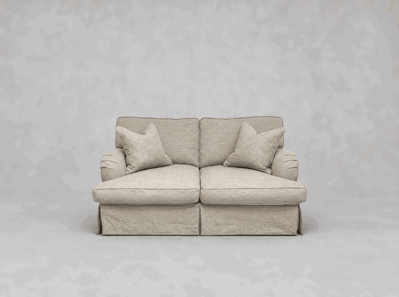 Outlet Bury St Edmunds: Alwinton 2 Seater Loose Cover Sofa in Whernside Herringbone Spring Grass