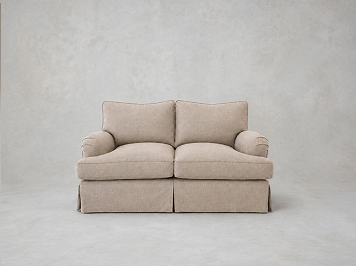 Outlet Manchester: Alwinton 2 seater loose cover sofa in Whernside Herringbone Delphinium