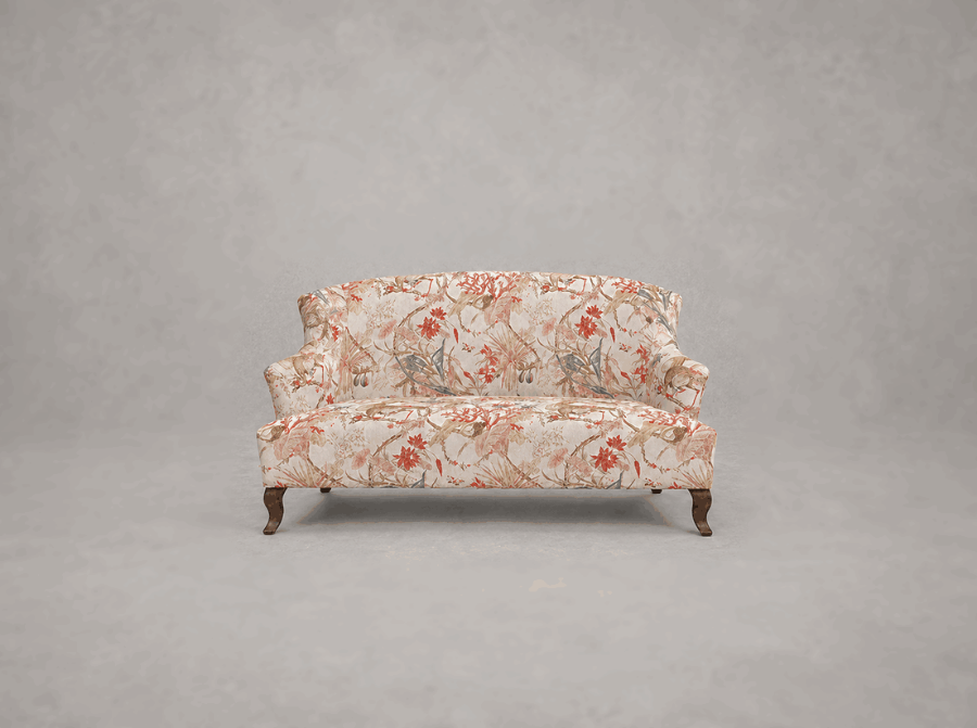 utlet West Sussex: Grassington 2.5 seater sofa in Floral Linen Lily Pad Vermillion