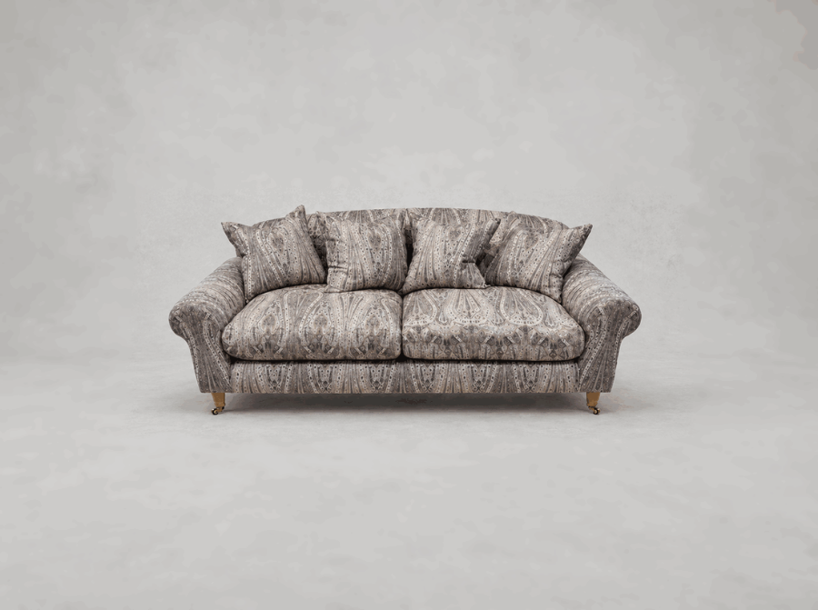 Outlet Salisbury: Walberswick 3-seater sofa in V&A threads of India Paisley Splendour Linen Steel