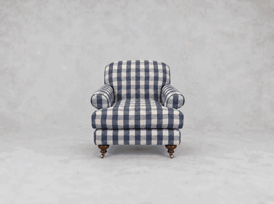 Outlet West Sussex: Hampton chair in Sussex Gingham Small Ink