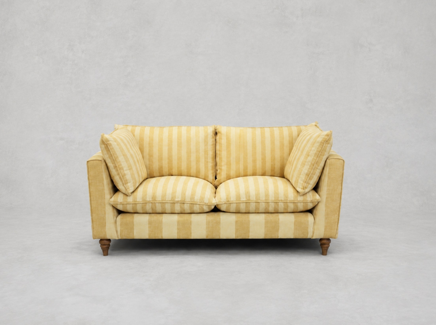 Outlet West Sussex: Aysgarth 2.5 seater sofa in Exclusives Furrow Stripe Broad & Narrow in Sunflower