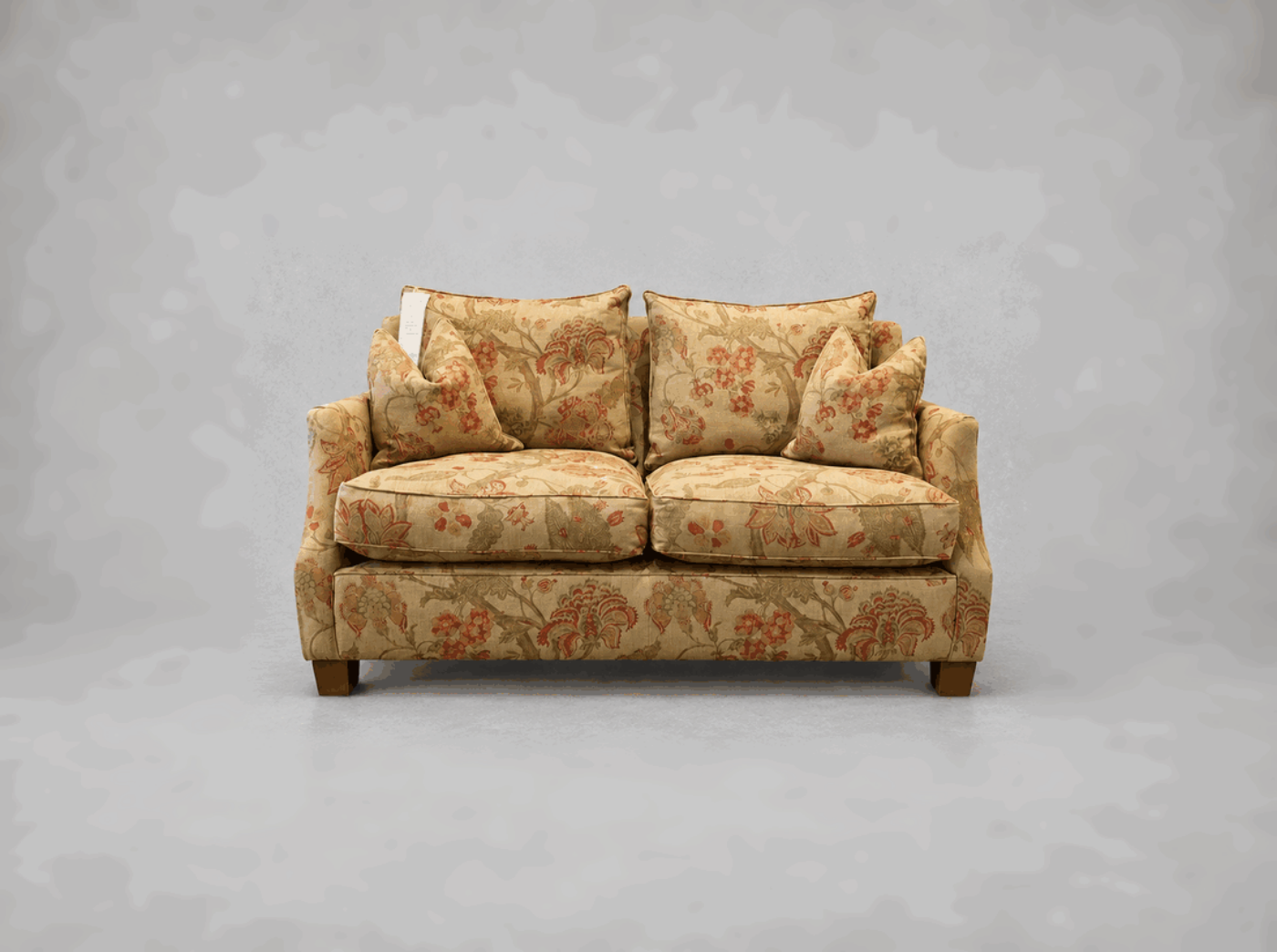 Outlet West Sussex: Giggleswick 2 seater sofa in Floral Linen Indienne Trail Rosso