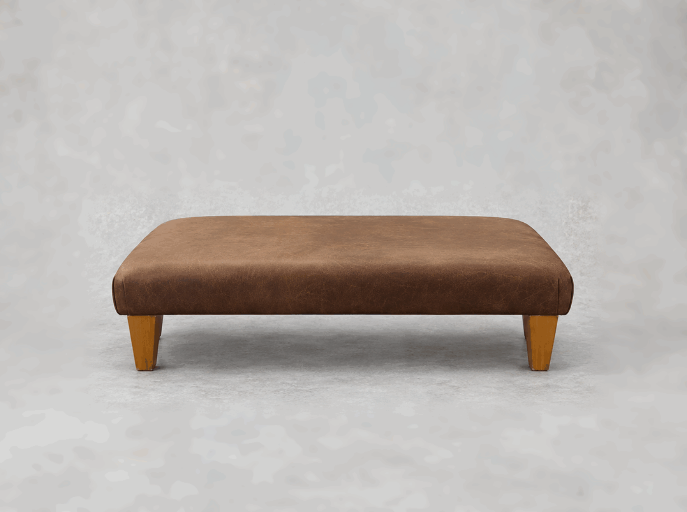 Outlet West Sussex: Porthallow footstool A in Crest Brunel leather