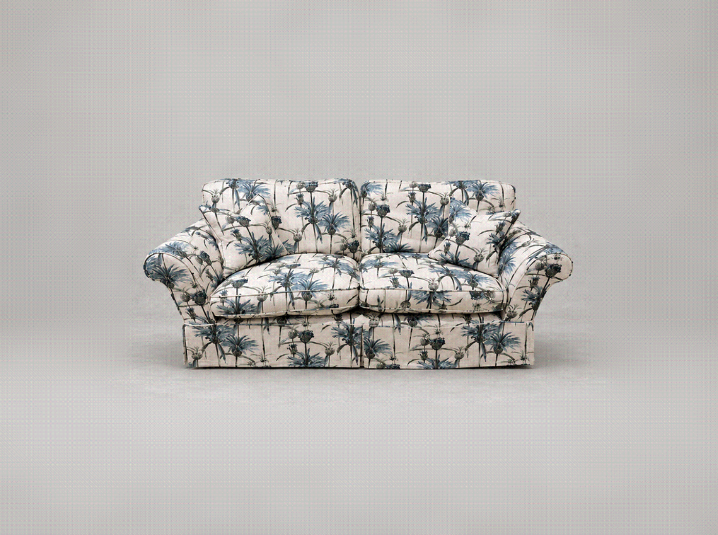 Outlet Sutton Coldfield: Lanhydrock 3 seater sofa loose cover in RHS Henry Moon Lions Tail Teal