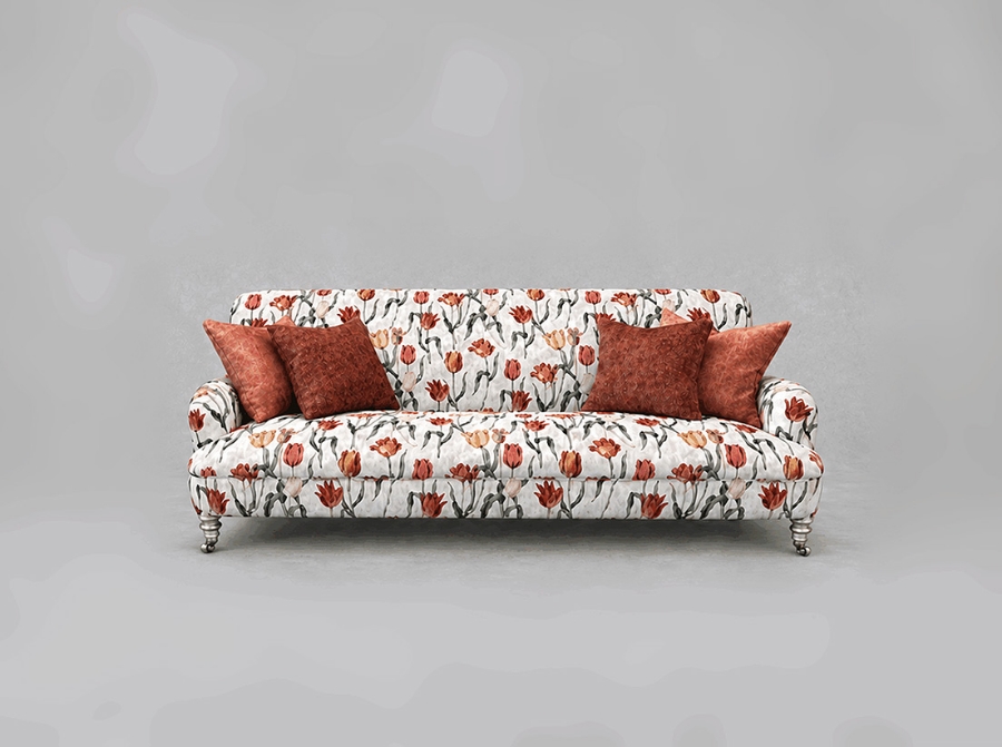 Outlet West Sussex: Holmfirth 3 seater sofa in Pieter Van Kouwenhoorn Velvet Tulips
