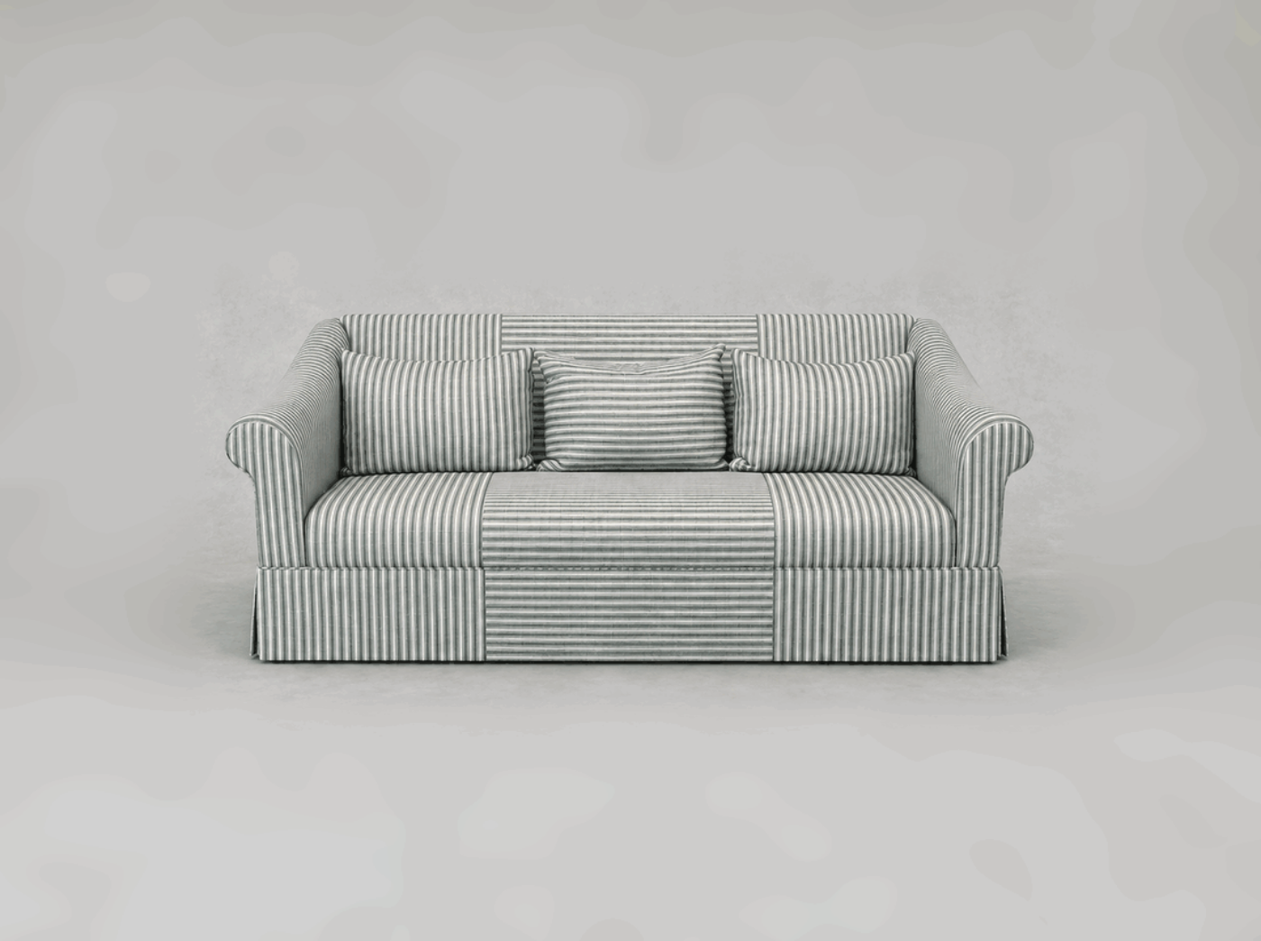 Outlet Edinburgh: Turnberry 3 seater sofa in Stockport Stripe Hunter