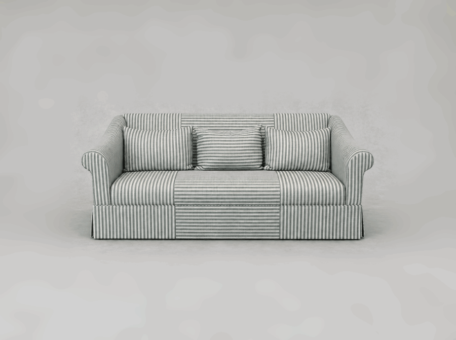 Outlet Edinburgh: Turnberry 3 seater sofa in Stockport Stripe Hunter
