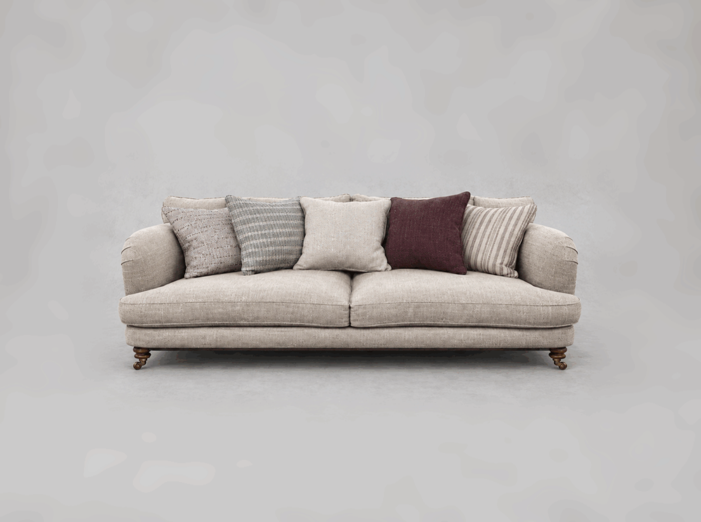 Outlet West Sussex: Helmsley 4 seater sofa in Ian Mankin Granular Stone