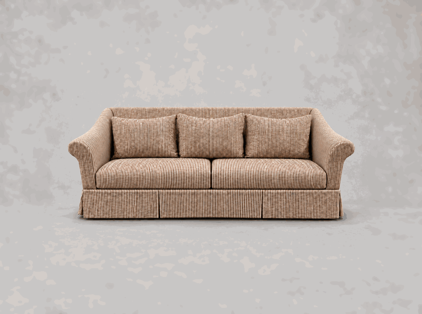 Outlet West Sussex: Turnberry 3 seater sofa in Sussex Stripe Cinnamon