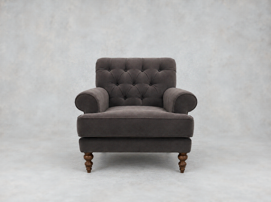 Outlet Edinburgh: Port Isaac chair in Linwood Tango Velvet Lunar