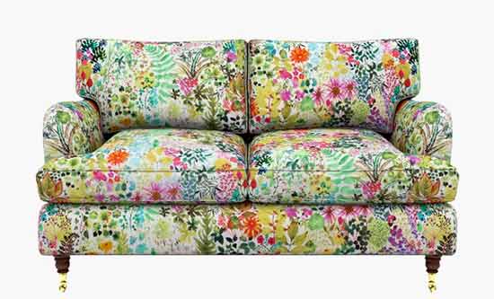 Patterned 2 store seater sofa