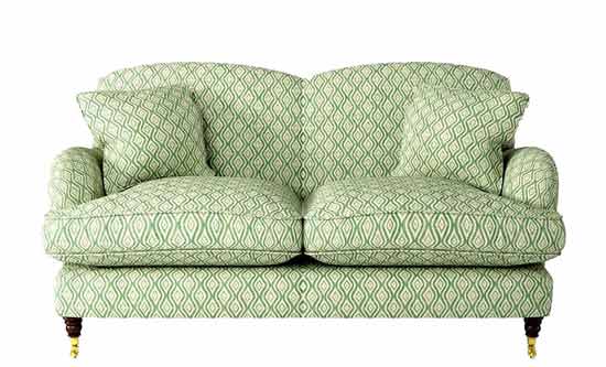 kentwell 2 seater sofa in designer fabric