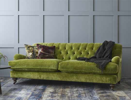 green 3 seater sofa