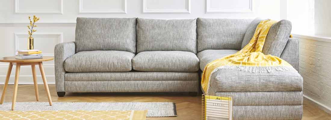 large grey corner sofa
