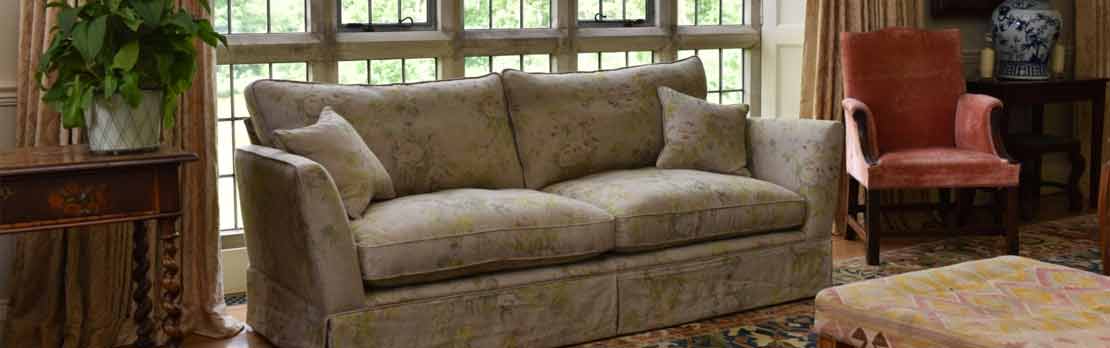 floral linen sofas