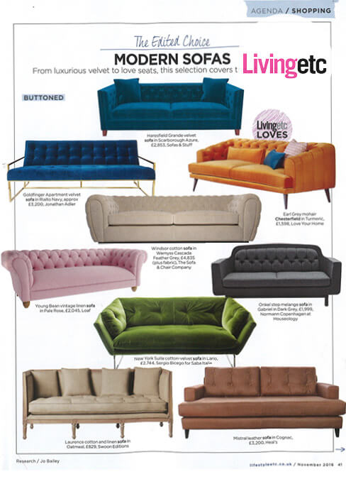 Living Etc Feature Sofas and Stuff Haresfield Sofa