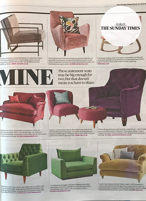 The Sunday Times Feature Sofas and Stuff Alwinton Snuggler
