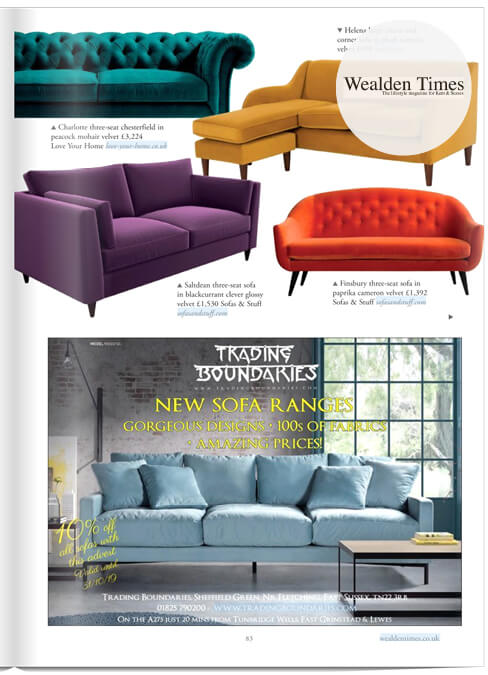 Wealdon Times Feature Sofas and Stuff Finsbury Sofa