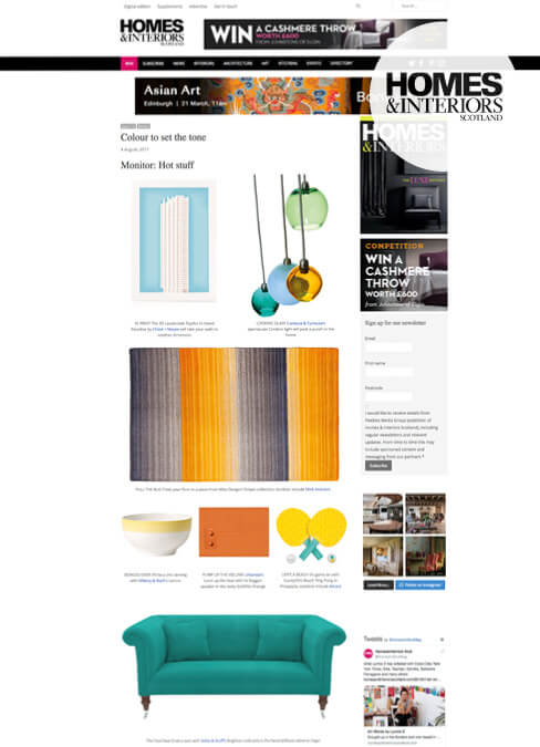 Homes and interiors Scotland Feature Sofas and Stuff Brighton Sofa