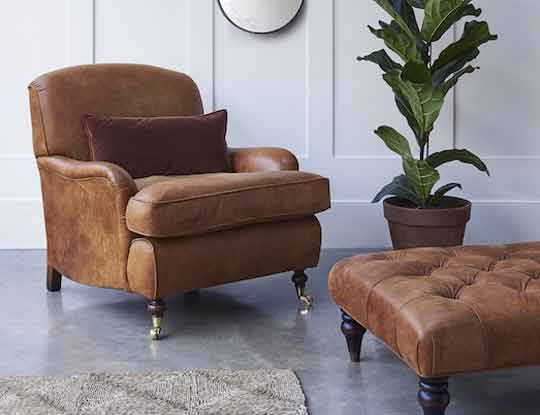 large armchair and footstool