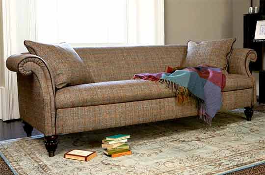 chesterfield sofa upholstered in harris tween fabric