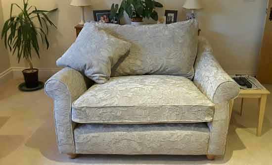 linen fabric love seat sofa