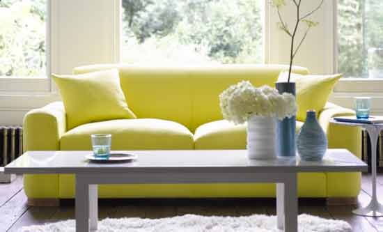 custom made sofa yellow fabric in home