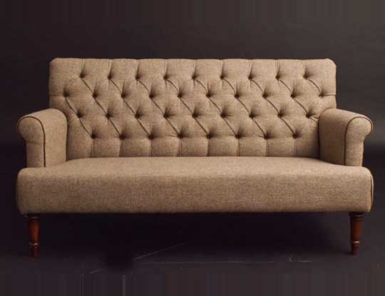 harris tweed sofa 2 seater in our showroom inspired page