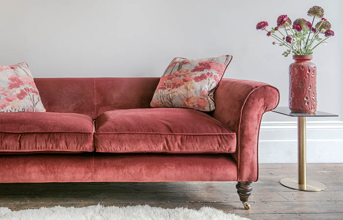 Easy clean velvet sofas