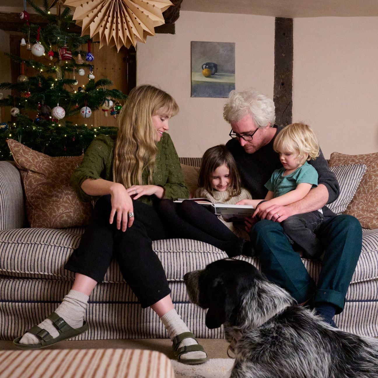 The sofa at Christmas